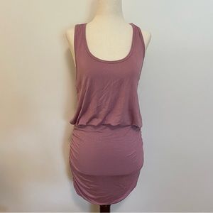 Orchid colored mini tank dress